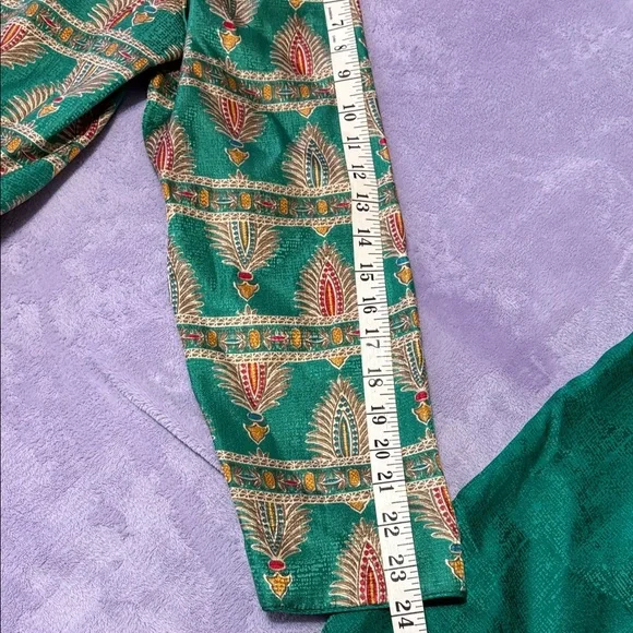 Adrianna Papell Green and Gold Jacket & Skirt Set - Picture 8 of 12